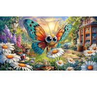 Butterfly Recycled Paper Jigsaw Puzzle 1000 Pc - Educational Decompression for Adults Home 38x52/1000pcs