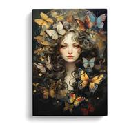 Butterfly Renaissance Art Canvas Wall Art Print 30x20 Inch