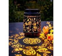 Butterfly Rose Solar Lantern Outdoor Garden Ornament, Waterproof Hanging Light for Patio Lawn Yard Decor, Ideal Gardening Gift for Women Mum Grandma