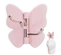 Butterfly Rotating Hooks, 3-Branch No Drill Adhesive Wall Hook, Strong Seamless Towel Coat Hanger for Bathroom Bedroom Kitchen Closet Bags Hats Keys