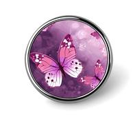 Butterfly Round Badge Cute Brooch Hats Jackets Decor Personalized Lapel Pin Clothing Jewelry Accessories for Wedding Party Gift