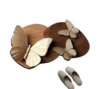 Butterfly Rug - Entrance Carpet | 3D Realistic Pattern Flower Butterfly Area Rug for Bedroom Non-Slip Carpet for Entryway Nursery Kids Room