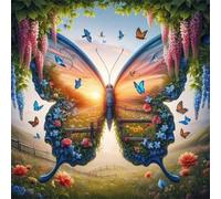 Butterfly Scenery Jigsaw Puzzles for Adults 60 Pieces Hard Difficult Challenging puzzles for adults 60 pcs DIY Decoration Puzzle for Wall Decor Gifts
