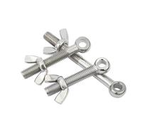 butterfly screw, 304 Stainless Steel Fisheye W. Screws With Hole Nut Set Multiple Sizes 1/2/5pcs(5set M6X50)