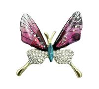 Butterfly Shape Alloy Brooch Antique Inspired Designs Crystals Accent For Trendy Women Clothing Accessories Gifts Unique Butterfly Jewelry For Women