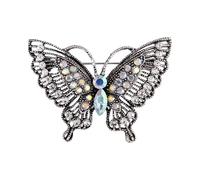 Butterfly Shape Alloy Brooch Antique Inspired Designs Crystals Accent For Trendy Women Clothing Accessories Gifts Butterfly Brooch For Women