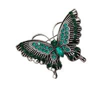 Butterfly Shape Alloy Brooch Antique Inspired Designs Crystals Accent For Trendy Women Clothing Accessories Gifts Vintage Alloy Crystals Brooch