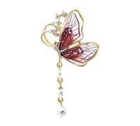 Butterfly Shaped Brooch With Delicate Tassels Accent Modern Waterdrops Aesthetic Alloy Materials Trendy Accessory Fashionable Women's Brooch