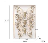 Butterfly-Shaped Hanging Decorations With Glitter Finish And Fine Mesh Simulation For Festive Living Room Bedroom Or Event Venue Styling(gold)