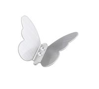 Butterfly Shaped Wall Hanger,Wall Mounted Butterfly Wall Hooks,Three-Dimensional Towel Hangers for Kitchen Bathroom(Silver)