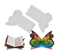 Butterfly Silicone Mold - 11 Crystal Silicone Mold | Smooth Elastic Mirror Book Stand Moulds | Provides Artistic Resin Craft Support For Bookshelves Reading Stands And Display Projects