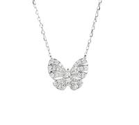 butterfly simulated diamond pendant real party wedding pendants necklace for women girl jewelry gift Made in China