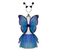 Butterfly skirt with wings and cap Blue 4/6 years