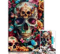 Butterfly Skull 1000 Piece Jigsaw Puzzles for Adults Gifts,Decompressing Intellectual Educational Toy Great Gifts And Toys 50x75cm