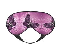 Butterfly Sleep Eye Mask Smooth Soft Adjustable Shading Blindfold Eye Mask for Rest Travel