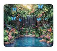 Butterfly Small Mouse Mat 200x150x3mm, Gaming Mouse Pad with Non-Slip Rubber Base, Desk Mat with Stitched Edge, Waterproof Wear-Resistant, Mousepad for Gaming Accessories, Gifts for Men, Fall I-4962