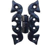 Butterfly Snake Cupboard Cabinet Door Hinge, 68mm x 50mm, Black Antique
