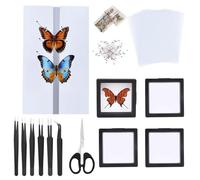 Butterfly Specimen Kit Includes pins, mounting Board, Spreading Tools, Display case, Labels, Forceps, Preserving and showcasing Butterfly specimens. Ideal for Collectors and Educators
