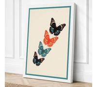 Butterfly Specimens Botanical Canvas Wall Art Print 30x20 Inch (76 x 51 cm)