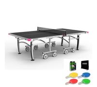 Butterfly Spirit M5 Outdoor Table Tennis Table + 2 Player Accessory Pack | Wheelchair Friendly | Butterfly Cover, 2 Outdoor Bats & 12 Balls