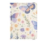 Butterfly Spring Fresh Flowers Leather Passport Holder for Travel Family Vaccine Protective Cover Passport Cover for Men Light, Butterfly Spring Fresh Flowers, 1 Size, Butterfly Spring Fresh Flowers,