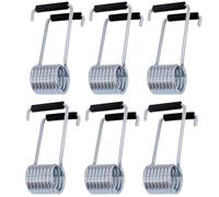 Butterfly Spring Hinge,6 Pcs Universal Spring Door Closer,Butterfly Spring with Rubber Bumpers Fits on Most Door Butt Hinge Pins