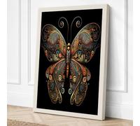 Butterfly Steampunk Canvas Wall Art Print 18x12 Inch (46 x 30 cm)