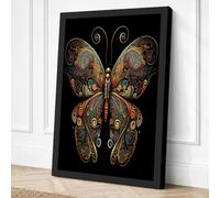 Butterfly Steampunk Canvas Wall Art Print 24x16 Inch (61 x 41 cm)