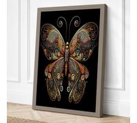 Butterfly Steampunk Canvas Wall Art Print 36x24 Inch (91 x 61 cm)
