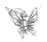 Butterfly sterling silver charm .925 x 1 Butterflies charms Q