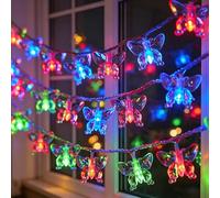 Butterfly String Lights 10 LED Battery Operated Fairy Lights with Enchanting Butterfly Design - 1.5M Hanging Fairy Lights for Girls Bedroom Garden Wedding Party Indoor & Outdoor Decor (Colorful)