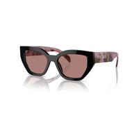 Butterfly Style Sunglasses in Dark Mahogany - female - Prada - Sunglasses - Black - 53 MM - Accessories 53 MM