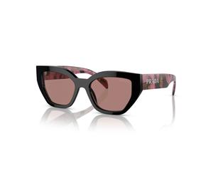 Butterfly Style Sunglasses in Dark Mahogany - female - Prada - Sunglasses - Black - 53 MM - Accessories 53 MM