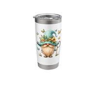 Butterfly Summer Gnome for Gardeners with Mini Butterflies Stainless Steel Insulated Tumbler