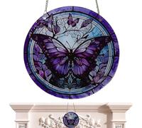 Butterfly Sun Catcher for - Acrylic Butterfly Suncatcher | Colorful Butterfly Relaxing Decorative | Stained Glass Suncatcher for Home Decoration, From N