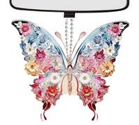 Butterfly Sun Catcher for Car | Animal Decorations, Rainbow Creator with Glitter Flying Animals 2D for Women Adults Students
