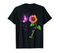 Butterfly Sunflower Dementia Awareness T-Shirt