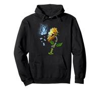 Butterfly Sunflower Graves' Disease Awareness Pullover Hoodie