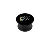 Butterfly Sunflower Groovy Hippie Retro Floral Flower Summer PopSockets Adhesive PopGrip