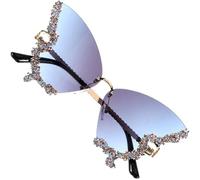Butterfly Sunglasses with Oversized Butterfly Shaped Resin and Metal Frame, Easy to Operate for Sunny Days and Outdoor Activities, Trendy Fun Sunglasses for Parties