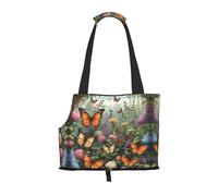 Butterfly Swarm Printed pet Shoulder Bag - Foldable Design, Small cat and Dog Travel Bag