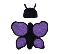 Butterfly Sweater with Hat for Infants Breathable Cotton Newborns Sweater with Hat Stylish Baby Photograph Props
