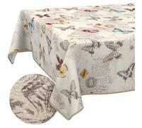 Butterfly Tablecloth 100 x 140 cm Washable Cotton Polyester Fabric Tablecloth for Indoor and Outdoor Use