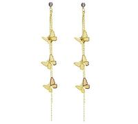 Butterfly Tassel Earrings Butterfly Drop Dangle Earrings Fairy Earrings for Women Girls, Silver, No Gems
