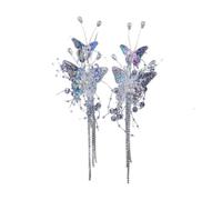 Butterfly tassel hair accessories, antique hair clips, crystal performance hair clips, Carson style princess tiaras