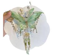 Butterfly Tears Tassel Hair Clip,3D Moving Wings Hairs Clip,Delicate Tassel & Beads Accessory for Hairstyles (B)