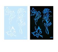Butterfly Temporary Tattooed Stickers Glowing Tattooed Glow In Dark White Tattooed Sticker Suitable For Festivals