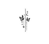 Butterfly Temporary Tattoos For Women Chest Clavicle Tattoo Waterproof Art Tattoo Lasting Stickers(004)