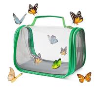 Butterfly Tent - Butterfly Habitat Mesh Cage with Handle | Easy to Observe Transparent View Container Caterpillar House for Friends Family Teen Kids Outdoor