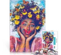 Butterfly the Queen1000 Adult Pieces Jigsaw Puzzle Stress Reliever Difficult Challenge with Matching Poster and Trivia Sheet 38x26cm